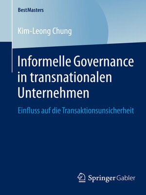 cover image of Informelle Governance in transnationalen Unternehmen